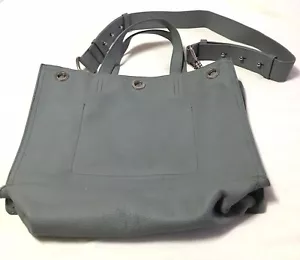 Allsaints Leather Gray Cross Body Tote HandBag - Picture 1 of 7