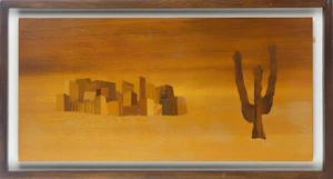 Framed Signed Painting 'Desert Landscape' - Picture 1 of 8