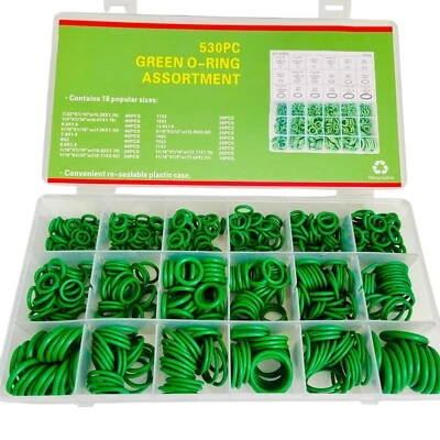 530PCS Metric Rubber O-Ring Washer Assortment Kit Gasket Automotive Seal Set  - Image 1 of 4