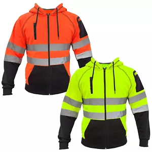 Arbeitsschutzkleidung Warnschutzkleid Hoody Warnleuchte Kapuzenpullover hoodies - Bild 1 von 14