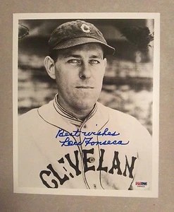 Foto autógrafa firmada por Lew Fonseca 8x10 PSA ADN I66423 Indians Auto Lou - Imagen 1 de 2