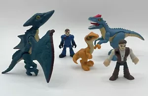 Imaginext Jurassic World Camp Cretaceous Lot Of 5 RAPTOR PTERODACTYL ALLOSAURUS - Picture 1 of 9