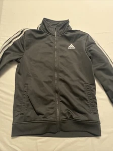 Adidas Originals Lightweight Bomber Jackets Seude Black Vintage Size Boys Large - Picture 1 of 5