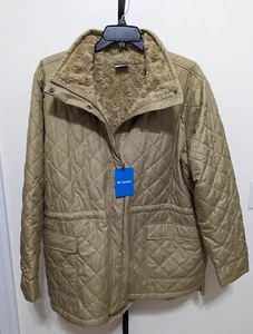 Columbia Women's Plus Beige Copper Crest Novelty Jacket Faux Fur Lined 3X $230 - Picture 1 of 12