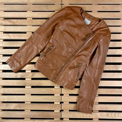 Женская кожаная куртка Pinko размер Великобритании 10 США 6 ягненка кожи - Изображение 1 из 4