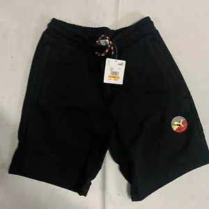 Puma Mens Black Elastic Waist Drawstring Training Athletic Shorts Size Small - Picture 1 of 8