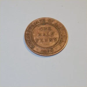 1939 Australian Half Penny KGVI - Picture 1 of 2