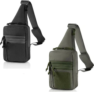 Concealed Carry Pistol Gun Pack Tactical Sling Bag Molle Shoulder Chest Backpack - Picture 1 of 17
