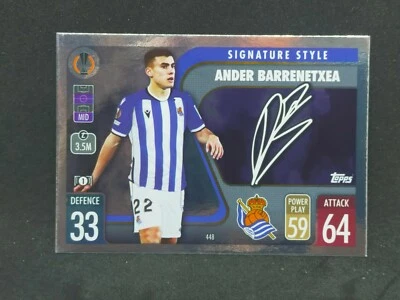 Ander Barrenetxea Real Sociedad signature TOPPS MATCH ATTAX 448 Champions League - Photo 1/2