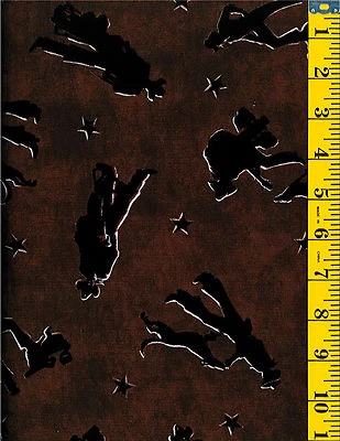 Vaquero Medianoche Lanzado Vaqueros en Tela de Edredón de Algodón Marrón Maywood Studio Foto 1 de 4