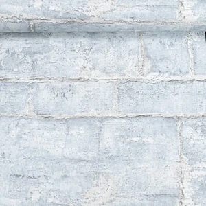 Light Blue Wallpaper Textured 3D Realistic Stone Wall Glitter Effect Erismann - Picture 1 of 11