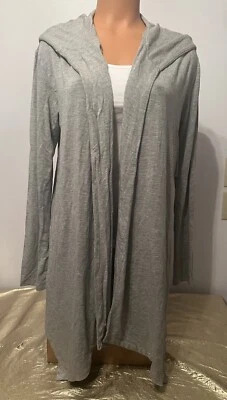 NWT Calvin Klein Sleepwear Open Front Lounge Hoodie Heather Gray Size Small - Image 1 of 4