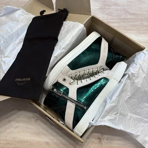 Neu im Karton Zadig & Voltaire Flash Wave Lack grün High-Top Sneakers Gr. 40 (US 9) - Bild 1 von 17