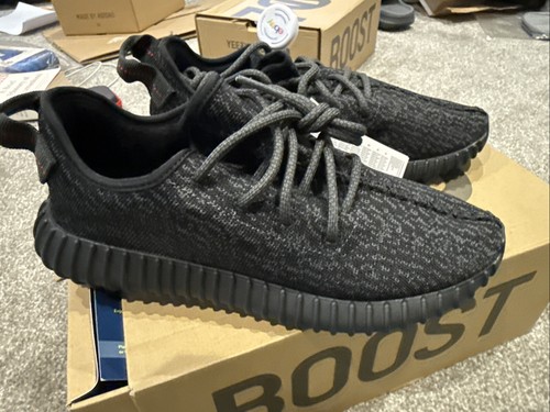 Yeezy 350v2 Pirate Black UK 8 US 8.5 Sneakers Scarpe da Ginnastica Nero 350 V2