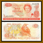New Zealand 5 Dollars 1985 1989 P 171B Low S N Jfa 009301 Qe Ii Cir