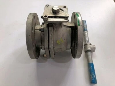 Kingdom 4 inch stainless steel flanged ball valve - Image 1 of 3