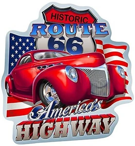 Historic Route 66 Iron On Transfer For T-Shirt + Other Light & Dark Fabrics #13 - Picture 1 of 4