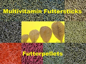 20 Sorten Futtersticks Futterpellets Garnelenfutter Fischfutter 25/50/100/200 gr - Picture 1 of 33