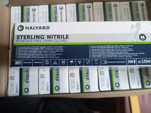 10xBox.Halyard Sterling Nitrile Powder Free Exam Gloves size (M)10x200=2000 box - Picture 1 of 11