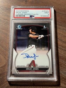 Druw Jones 2023 Bowman Chrome 1st Diamondbacks Auto PSA 9 Drew #cpadj Autograph
