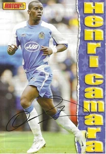 JERGA HENRI CAMARA ATLÉTICA FC 2005-09 SENEGAL INT CON COPA 2002 AUTÓGRAFO ORIGINAL - Imagen 1 de 2