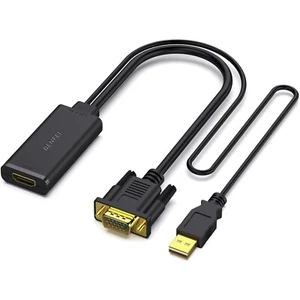 Hochwertiger VGA auf HDMI Adapter mit USB-Stromversorgung & 18 Monate - Bild 1 von 2