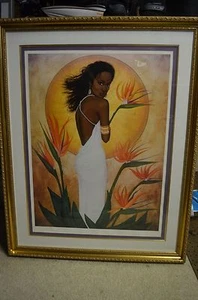 DEXTR GRIFFIN Signed  African American Black Women Art Framed LITHOGRAPH Print - Picture 1 of 11