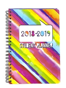 2018-2019 Rainbow Student Planner Weekly Page Format Student Academic New - Picture 1 of 9