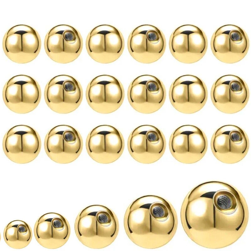 1,2MM ERSATZ KUGEL BALL PIERCING ERSATZKUGEL SCHRAUB KUGELN GOLD 2MM 3MM 4MM 5MM - Bild 1 von 2