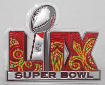 FIBERLOK OFFICIAL 2025 SUPER BOWL LIX 59 CHROMAFLEX CLEAR JERSEY PATCH NEW ORLEANS EAGLES