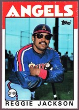 1986 Topps Wax Bottom #1 REGGIE JACKSON  Hand-Cut, Angels