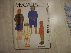 VINTAGE MCCALL'S PATTERN - UNCUT, NEVER USED -KIDS SIZE 8, #7758 - Picture 1 of 2