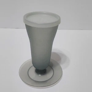 Vintage Tupperware Tall Dessert Parfait Cups #754 & Base #755 w/ Lid #264 Gray - Picture 1 of 14