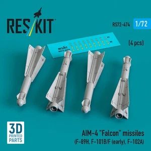 AIM-4 "Falcon" Raketen (4 Stück) (F-89H, F-101B/F (früh), F-102A) 1:72 RS72-0474 - Bild 1 von 1