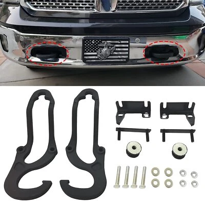 For 2009-2019 Dodge Ram Ram Front Tow Hooks and Bezel Bracket 1500 68196982AA - Image 1 of 4