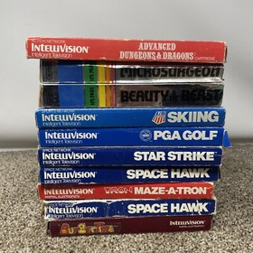 Lot of 10 Intellivision Games With Original Box Tested Classic Games Lot