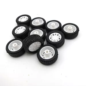 4pcs 20*8*1.9mm hollow Rubber Car Tire Toy Wheels Model Robot Part for DIY  - Picture 1 of 3