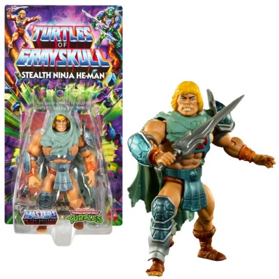 MATTEL Turtles of Grayskull MOTU & TMNT 14cm Figur Wave 4: Stealth Ninja He-Man