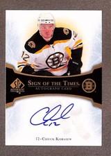 2007-08 SP Authentic Signs Of The Times Auto #ST-CK Chuck Kobasew