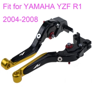 Palanca de embrague de freno plegable izquierda y derecha para YAMAHA YZF R1 2004-2008 - Imagen 1 de 16