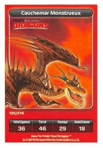 Tarjeta Carrefour Dreamworks - Dragons - Nightmare Monstrose N.o 125 - Imagen 1 de 1