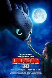 HOW TO TRAIN YOUR DRAGON REG locandina film originale DOPPIA FACCIA 27x40 pollici - Foto 1 di 1