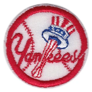 1980'S NEW YORK YANKEES MLB BASEBALL VINTAGE 2" ROUND TEAM LOGO PATCH - Picture 1 of 1