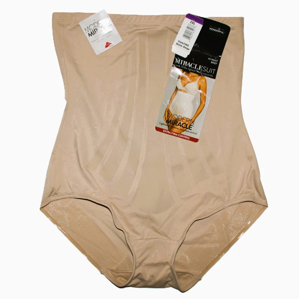 Miraclesuit Nude FitSense Extra Firm High-Waist Brief Shapers L32620 Size Small
