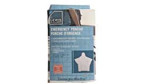 Lewis N. Clark Emergency Poncho, White/Clear, One Size F15 - Picture 1 of 3