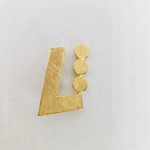 Menashe Kadishman 1982 Golda Meir spilla tono oro firmata spilla premio rara - Foto 1 di 6