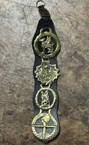 1951 Festival of Britain Messing Pferd Parade Sattel Medaillons Embleme 4 Stück - Bild 1 von 6