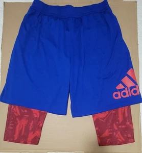 Adidas Men's Basketball Crazylight Graphic 2-in-1 Shorts Size 2XL - Picture 1 of 3