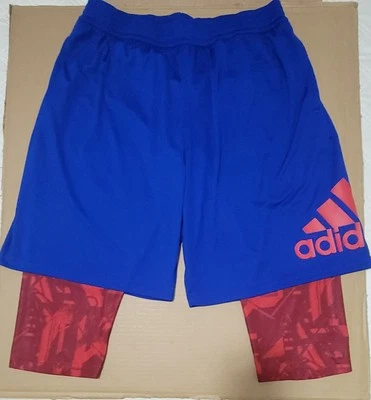 Adidas Men's Basketball Crazylight Graphic 2-in-1 Shorts Size 2XL - Image 1 of 3