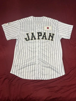 Camiseta de béisbol Throwback Ohtani #16 equipo Japón todo cosido cuello dorado Foto 1 de 3